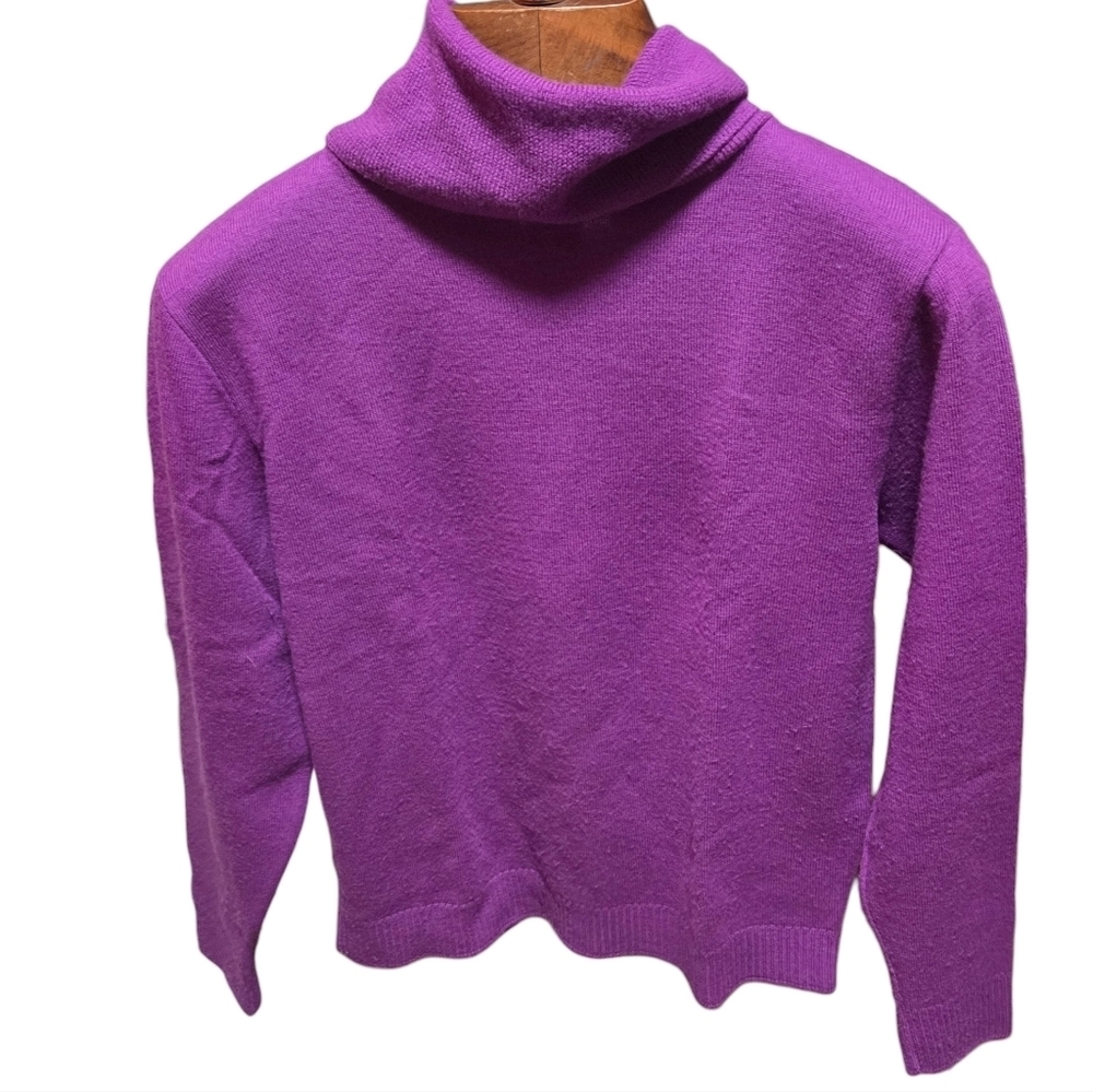Vintage Pendleton Women's Cowl Funnel Neck Wool Purple Sweater USA Size Medium